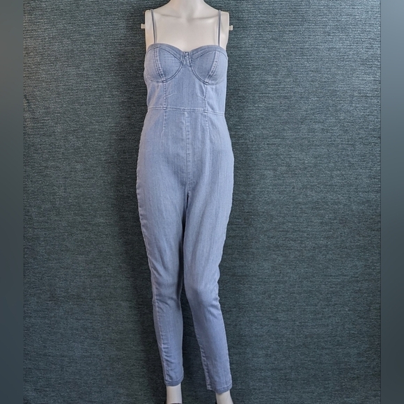 Haute Monde Pants - Haute Monde Denim Corset Jumpsuit